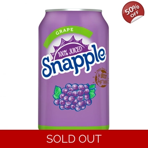 Snapple Grape Juice Drink 340ml Can | American Import